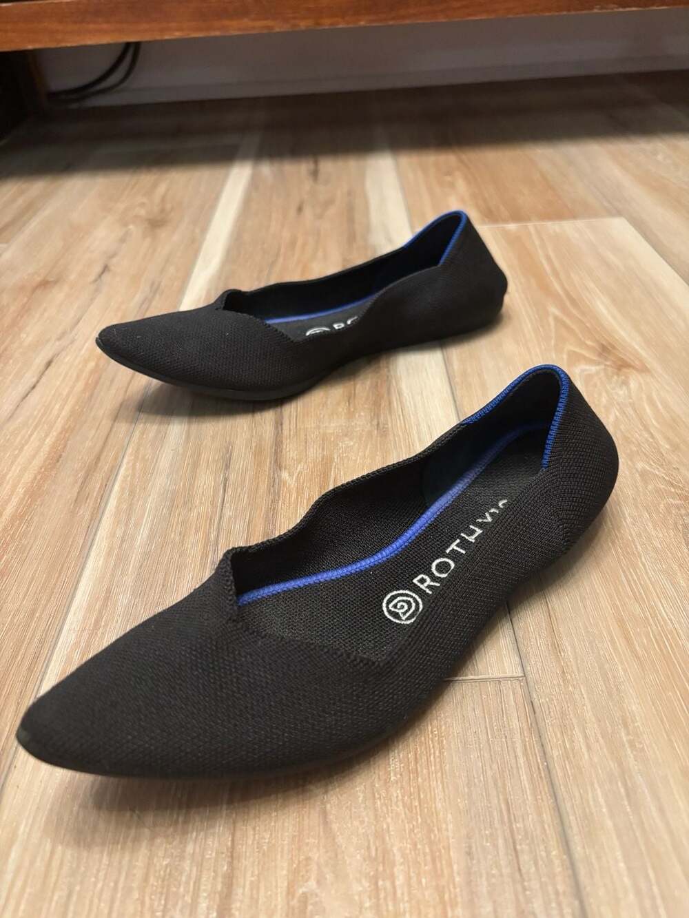 Rothy's The Point Black Pointed Toe Slip-On Flats - Picture 5 of 8